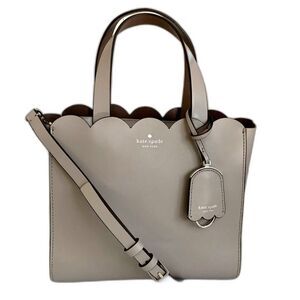 Kate Spade Mini Mina Magnolia Street Satchel Crossbody Grey Leather